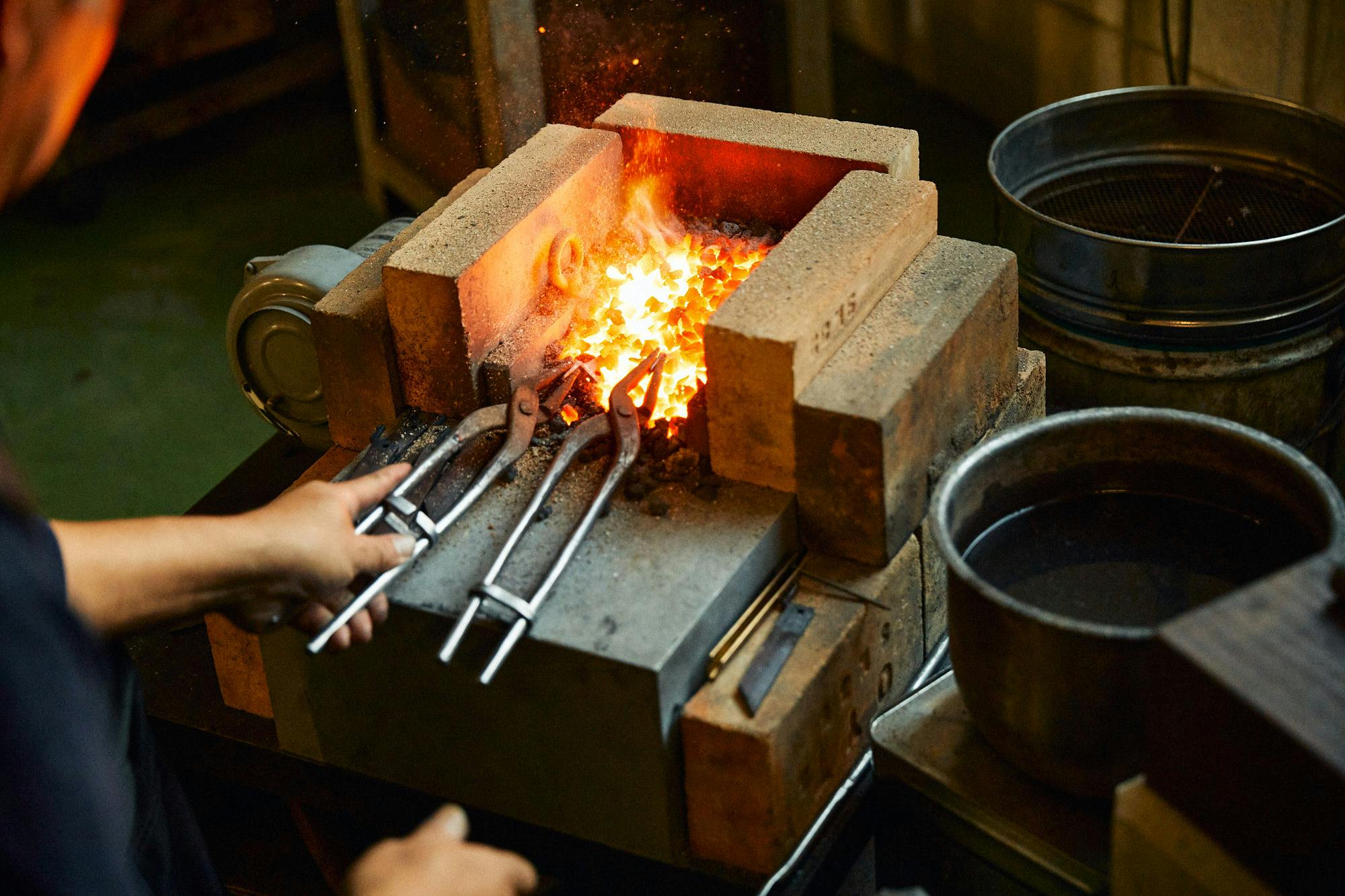 焼き入れの様子